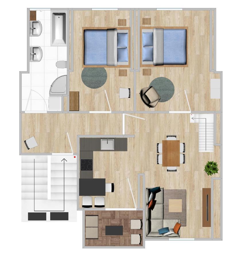 Gemuetliche Neurenovierte Dachgeschosswohnung Erfurt Buitenkant foto